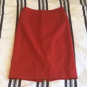 🌹J.Crew Warm and Bright Red Wool Pencil Skirt🌹